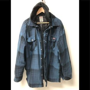 Men’s Dickies quilted flannel hoodie jacket